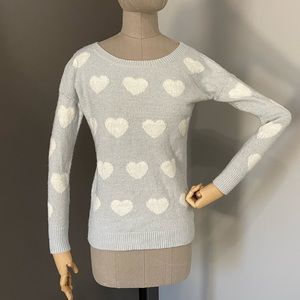 Express Cute Hearts Sweater